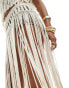 Фото #5 товара ASOS DESIGN knitted crochet midaxi skirt in white