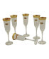 Фото #2 товара Flute Goblets with a Greek Key Design, Set of 6