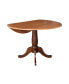 International Concept 42" Round Dual Drop Leaf Pedestal Table