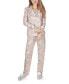 Фото #1 товара Women's Cotton Blend Polar Bears Notch Collar Pajama Set
