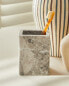 Grey marble toothbrush holder