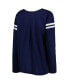 Фото #2 товара Women's Navy New York Yankees Free Agent Long Sleeve T-shirt