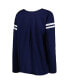 Women's Navy New York Yankees Free Agent Long Sleeve T-shirt Синий, S - фото #2