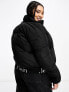 Фото #2 товара Calvin Klein Jeans Plus logo hem short puffer jacket in black