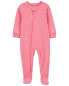 Toddler 1-Piece Hearts Fleece Footie Pajamas 2T