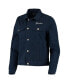 Фото #3 товара Women's Navy New York Yankees Flare Full-Button Jacket