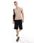 ASOS 4505 cotton drop arm hole tank with quick dry in washed sand