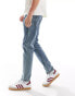 Фото #4 товара DTT rigid slim fit jeans in light blue acid wash