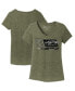 ფოტო #1 პროდუქტის Women's Green Kyle Busch Tri-Blend V-Neck T-shirt
