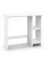 Small Computer Desk with Storage and Adjustable Shelf-White Белый, 15 - фото #1