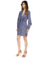 ფოტო #4 პროდუქტის Women's Chain-Print Tie-Front Dress