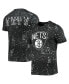 Фото #1 товара Men's Black Brooklyn Nets Splatter Print T-shirt