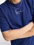 Karl Kani – Basic-T-Shirt in Marineblau mit kleinem Signatur-Logo