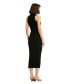 Фото #6 товара Women's Rib Knit Collared Sleeveless Fitted Maxi Dress