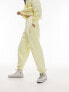 Фото #4 товара Topshop co-ord east mercer embroidered vintage wash oversized cuffed jogger in yellow