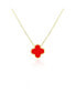 Фото #1 товара Extra Large Coral Single Clover Necklace