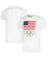 Фото #1 товара Men's White Team USA Flag Five Rings T-Shirt