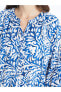 LCW Kaçık Yaka Desenli Oversize Kadın Bluz