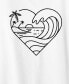 Air Waves Trendy Plus Size Beachy Heart Graphic T-Shirt