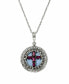 ფოტო #1 პროდუქტის Women's Crystal Cross Locket Necklace