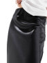 Фото #3 товара Miss Selfridge liquid satin bias maxi skirt in black