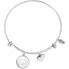 Modern steel bracelet with pendants Mom 860-180-090013-0000