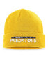 ფოტო #1 პროდუქტის Men's Gold Nashville Predators Authentic Pro Rink Cuffed Knit Hat