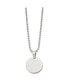 Chisel brushed Reversible Round 2mm Dog Tag Ball Chain Necklace