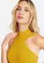 Фото #3 товара bebe 298141 Mini Halterneck Bodycon Dress Golden Spice / S