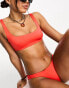 Weekday Sand sporty bikini top in shiny red