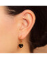 Women's Enamel Heart Hoop Earrings