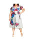 Фото #1 товара Plus Size Tied Rose Maxi Dress