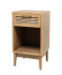 Фото #1 товара 26" Wood 1 Drawer and 1 Shelf with Cane Front Drawer and Gold-Tone Handle Accent Table
