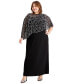 ფოტო #1 პროდუქტის Plus Size Beaded Cape Gown