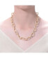 Фото #1 товара 14K Gold Plated Cubic Zirconia Round Chain Necklace