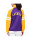 Фото #2 товара Women's Purple Los Angeles Lakers Main Player Raglan Rhinestone Full-Zip Track Jacket