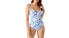 Фото #1 товара Tommy Bahama Island Cays Printed One Piece Swimsuit Blue Size 4