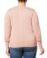 ფოტო #2 პროდუქტის Plus Size Pointelle Knit 3/4-Sleeve Button Front Cardigan