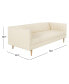 Carmina 70" Channeled Leather Sofa