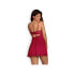 Rosalyne Babydoll and Thong Red Size S/M