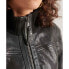 Фото #5 товара SUPERDRY Studios Knit Collar Leather bomber jacket