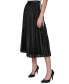 ფოტო #3 პროდუქტის Women's Pleated Logo Midi Mesh Skirt