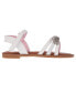 Фото #12 товара Big Girl's Strappy Sandal with Cute Rhinestone Tubular Bow Polyurethane Sandals