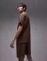 Фото #2 товара Футболка man Structured Oversize Brown