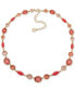 ფოტო #1 პროდუქტის Gold-Tone Stone Collar Necklace, 16" + 3" extender