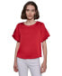 ფოტო #1 პროდუქტის Women's Grommet Puff-Sleeve Top