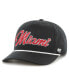 Men's Black Miami Heat Overhand Logo Hitch Adjustable Hat