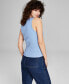 Фото #2 товара Women's Boat-Neck Sleeveless Sweater Top, Created for Macy's