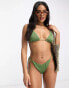 South Beach mix & match string bikini bottom in khaki crinkle