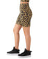 ფოტო #3 პროდუქტის Women's Soft Touch Leopard-Print Bike Shorts